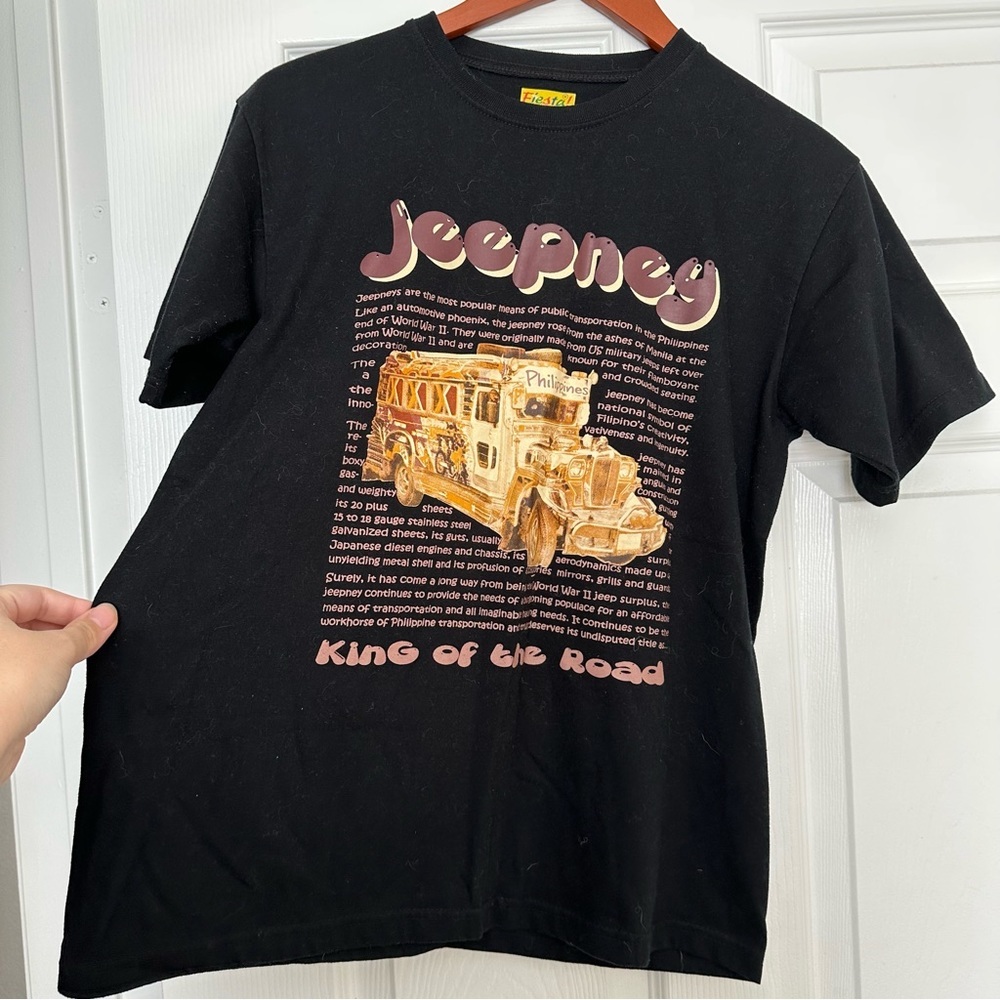 Fiesta Vintage Black Print T-Shirt M